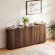 preview thumbnail 25 of 50, Spruce & Spring 70-inch Wide Modern Sideboard Cabinet with Semi-Cylindrical Columns