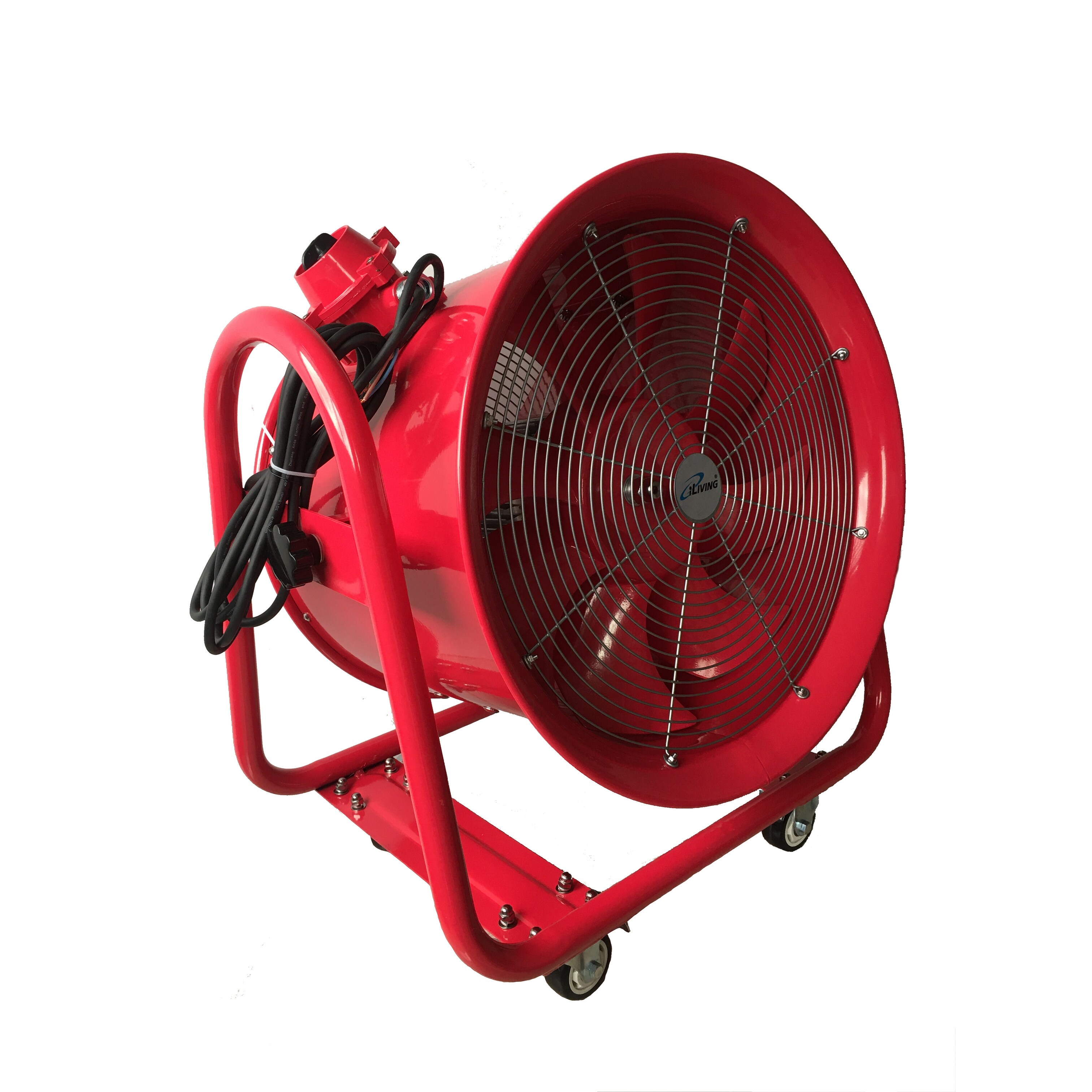 iLiving 20 in. Explosion Proof Ventilation Fan, 900W, 5830 CFM, Red, ILG8EF20EX