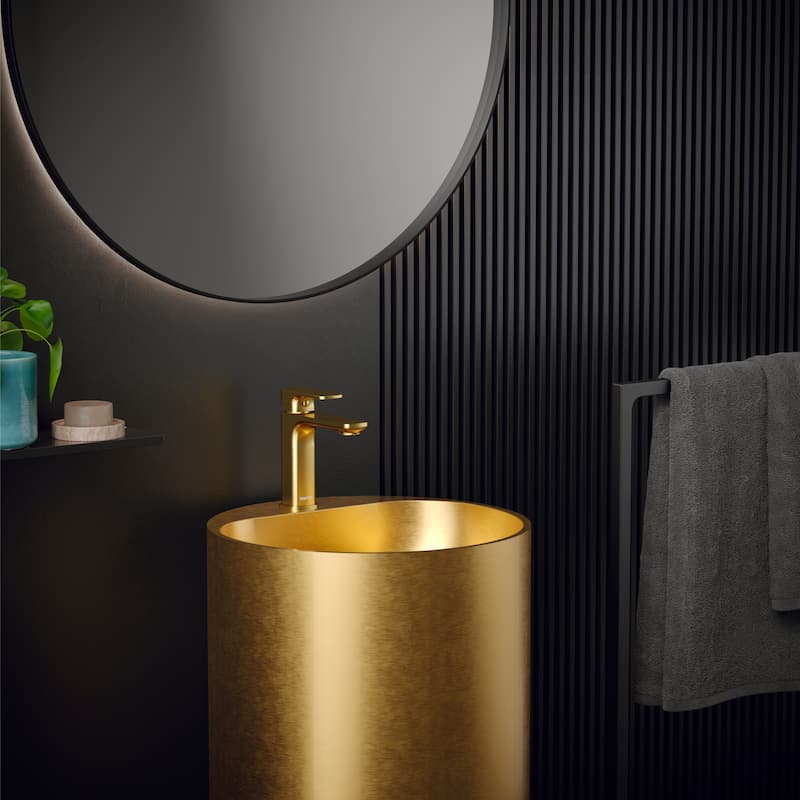 Karran Venda KBF510 Single-Handle Single Hole Basin Bathroom Faucet with Matching Pop-up Drain