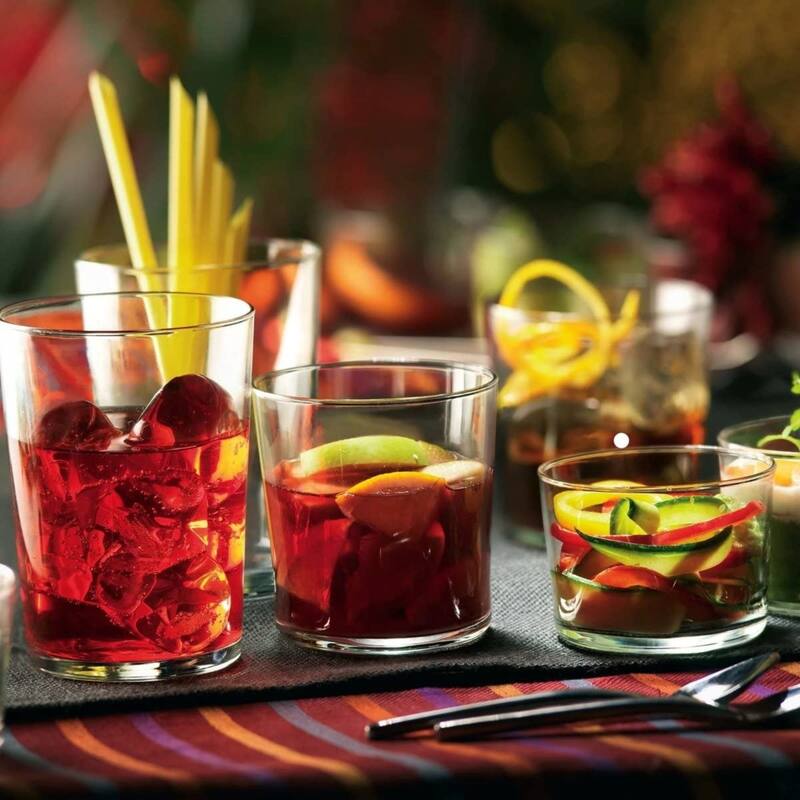 Bormioli Rocco Set of 12 Bodega Decor Mini Tempered Drinking Glasses - 7.5 oz. each