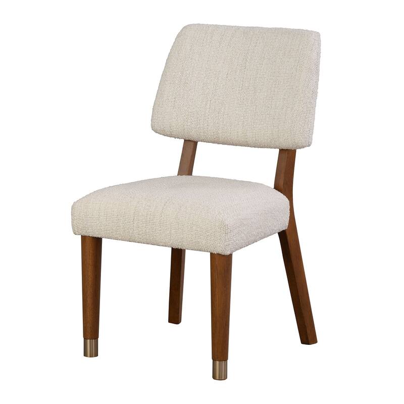 Modern Upholstered Side Chairs Walnut Finish