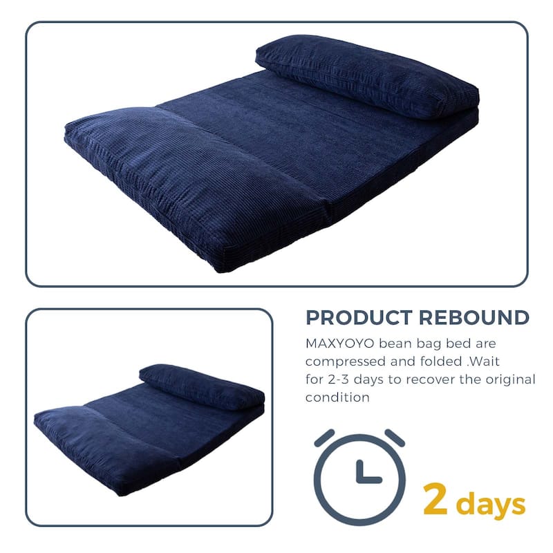 Corduroy Bean Bag Folding Sofa Bed