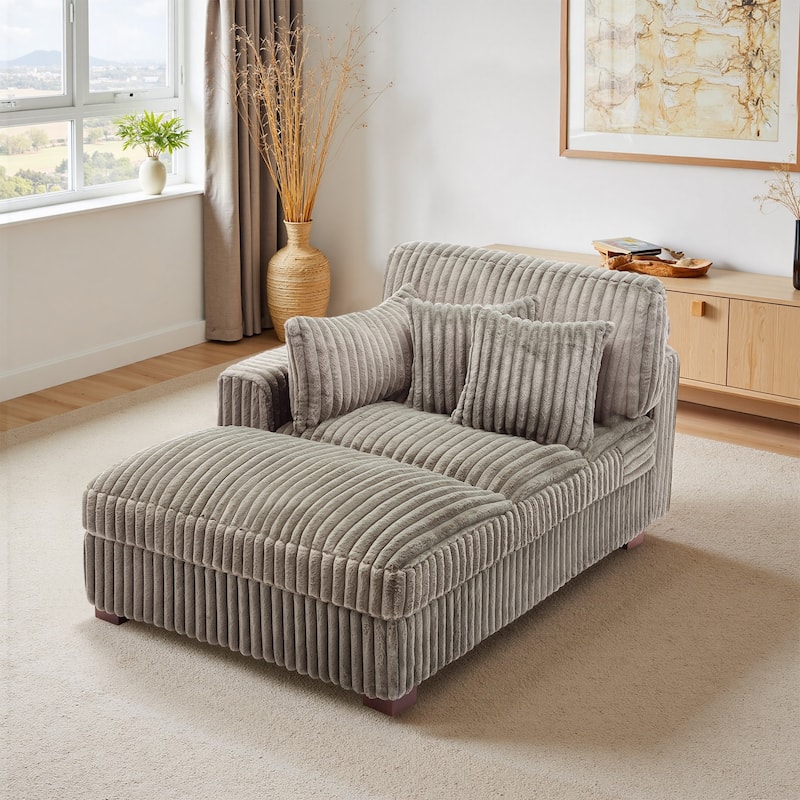 Modern Indoor Chaise Lounge Couch with Pillows