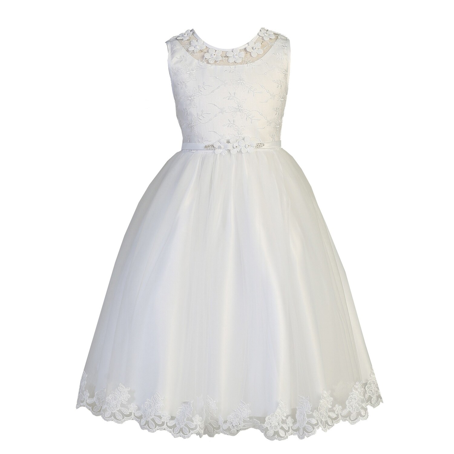 white dress for big girls