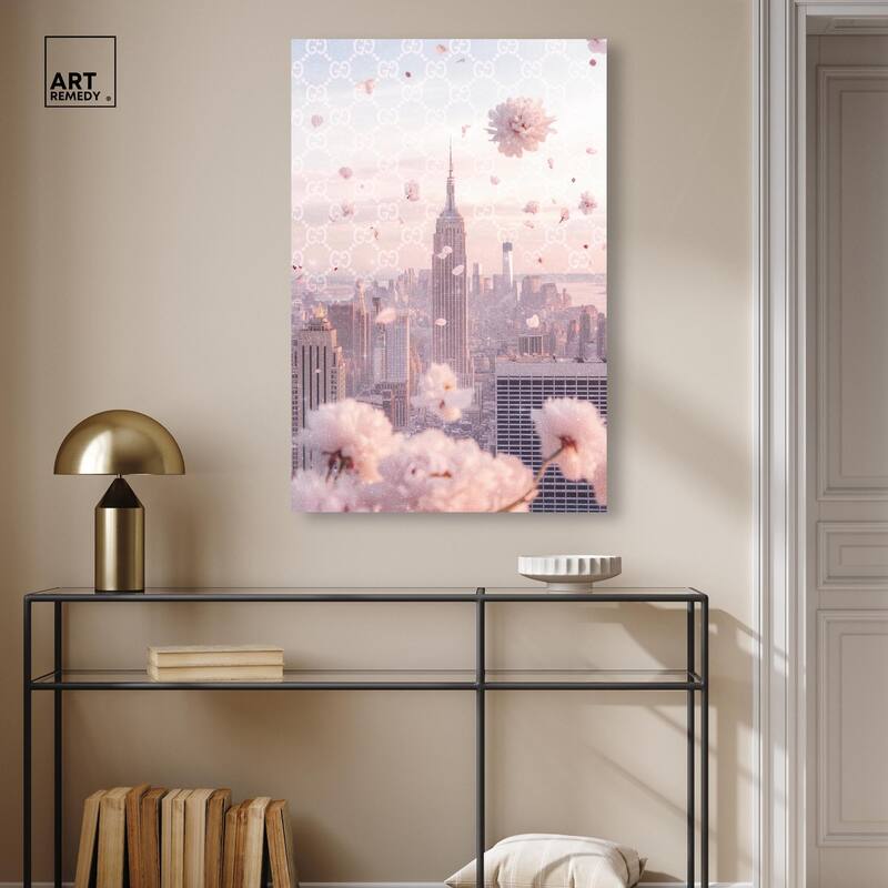 Raining Petals in NYC Canvas by Art Remedy, Gallery Wrapped