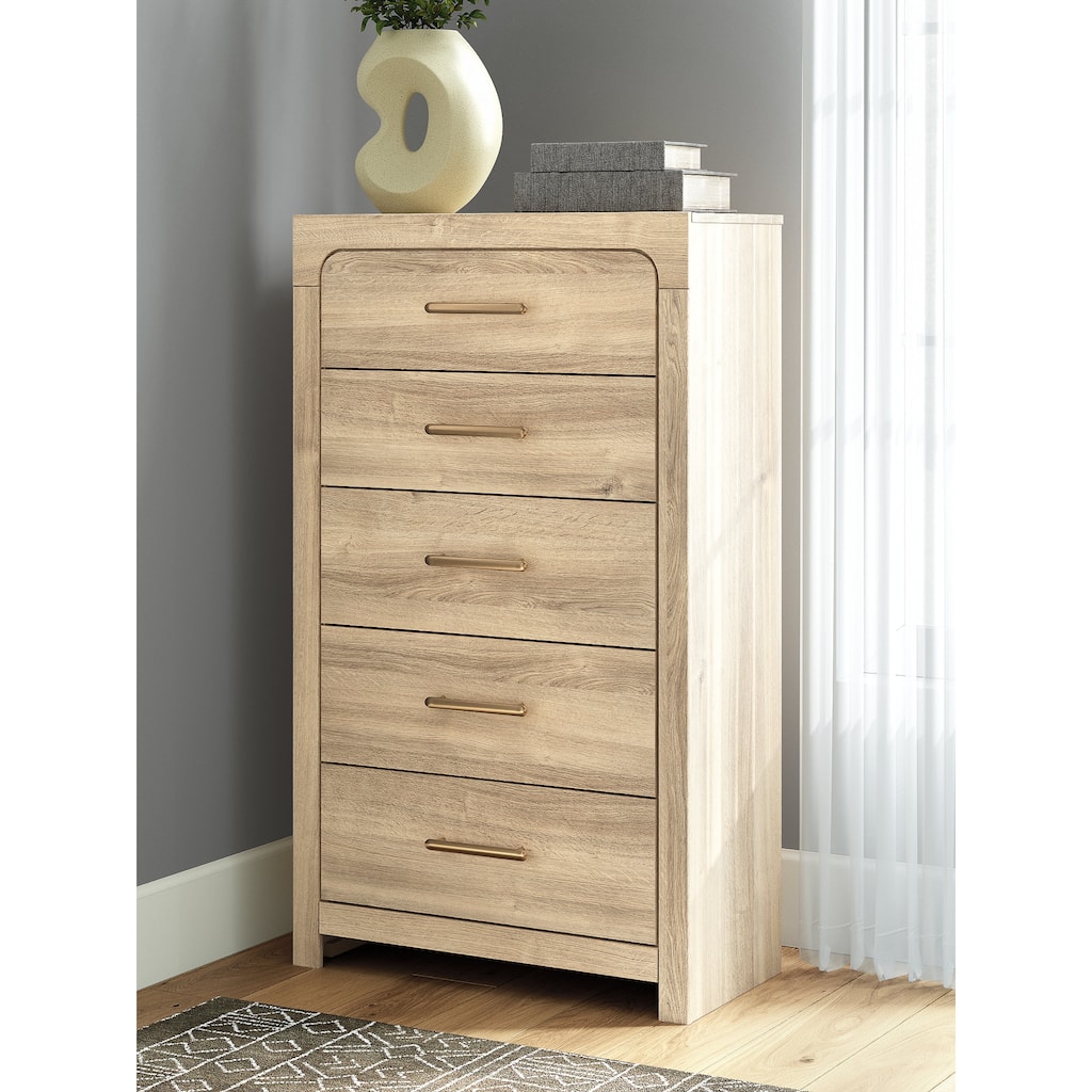 Signature Design by Ashley Prandefort Light Brown Chest of Drawers