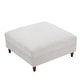 preview thumbnail 36 of 51, Modern Square Corduroy Upholstered Ottoman With Wood Leg