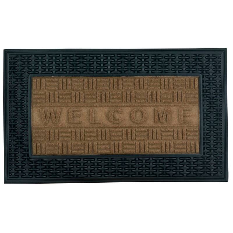 Superio Basket Weave Welcome Coir Doormat
