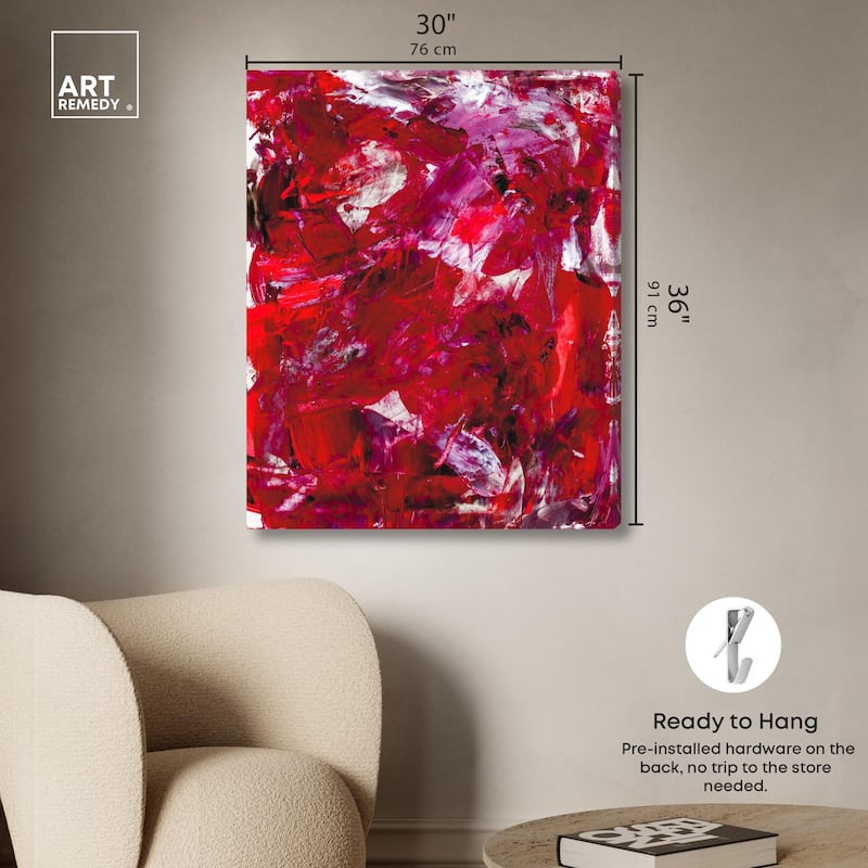 Eruption of Red II Canvas by Art Remedy, Gallery Wrapped