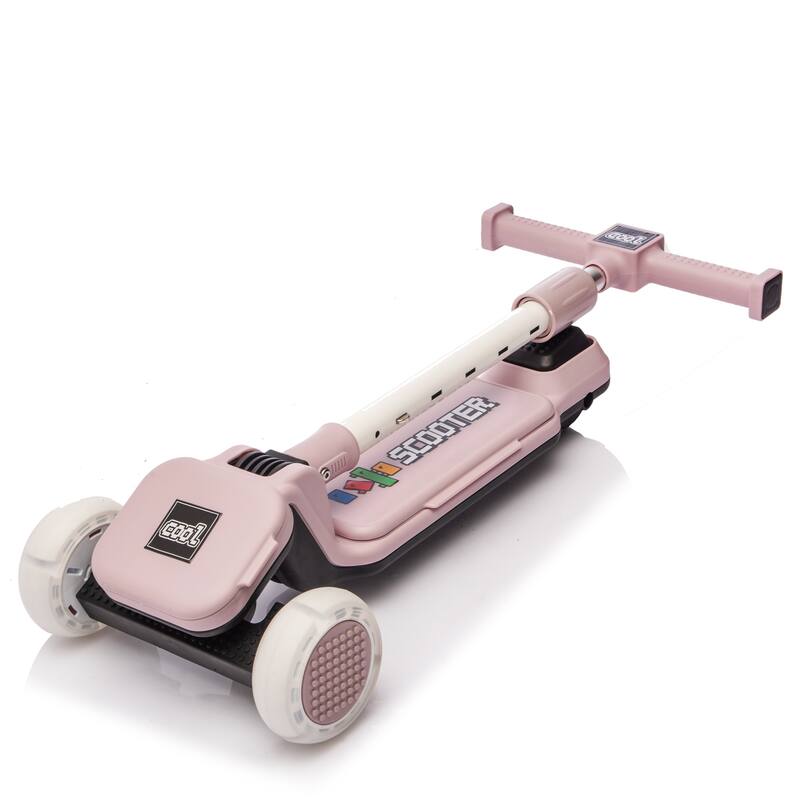 Anmytek Kids Ride On 3-Wheel Scooter W/Buildable blocks, PU flashing wheels and Folding Kick Scooter