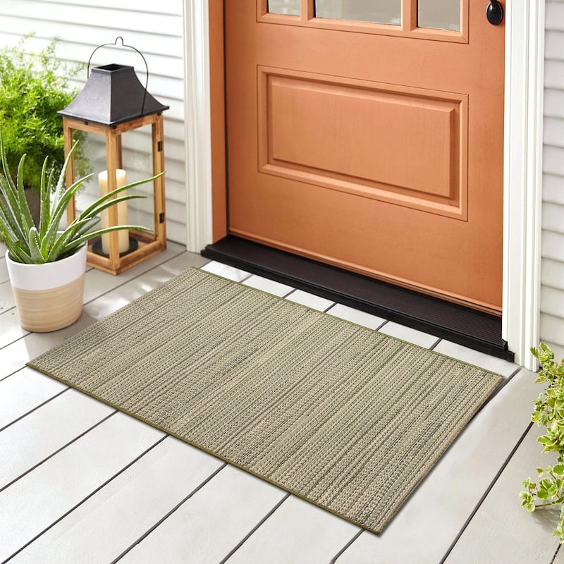 Liora Manne Miranda Tweed Stripe Indoor/Outdoor Rug