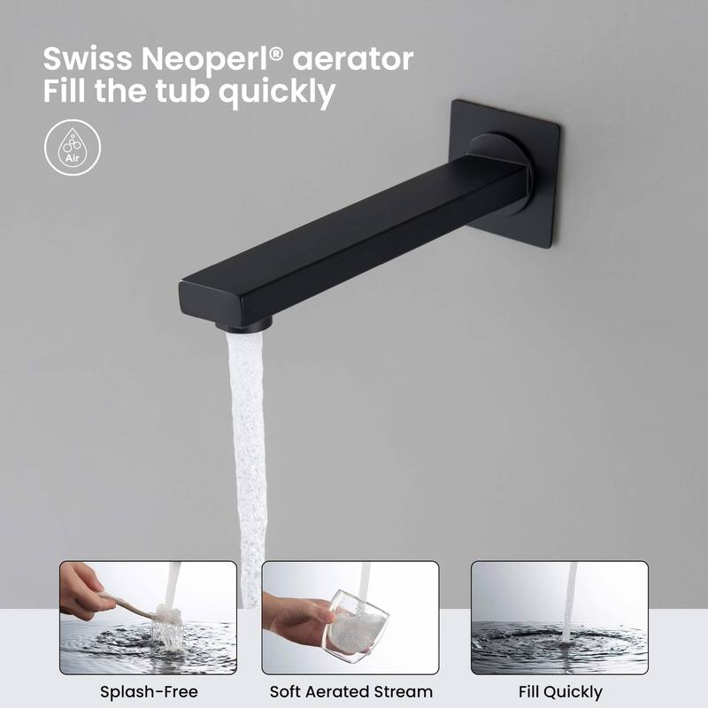 Cube Pressure Balanced 3-Function Shower System with Rough-In Valve