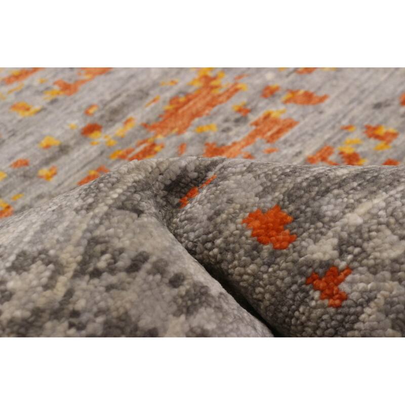 ECARPETGALLERY Hand-knotted Mystique Grey Wool Rug - 9' x 12' 5"
