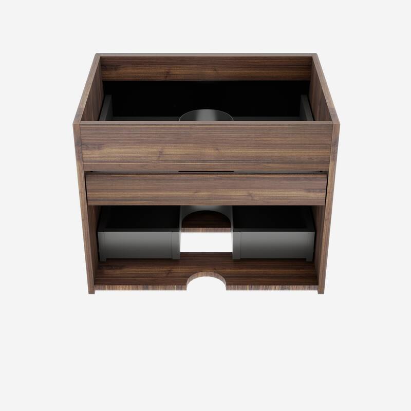 GDFStudio - Lucas Modern Floating Bathroom Vanity with Dual Drawer Storage and Refined Architectural Style