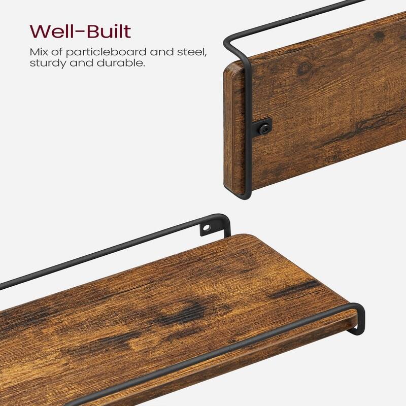 Corner Shelf Wall Mount Set of 2 - 15.7"D x 5.5"W x 1.6"H