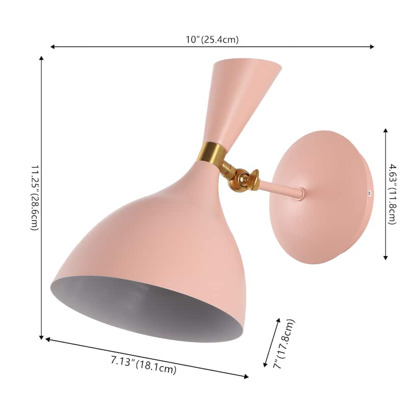 Josef 10" Iron Retro LED Wall Sconce, Black by JONATHAN Y - One