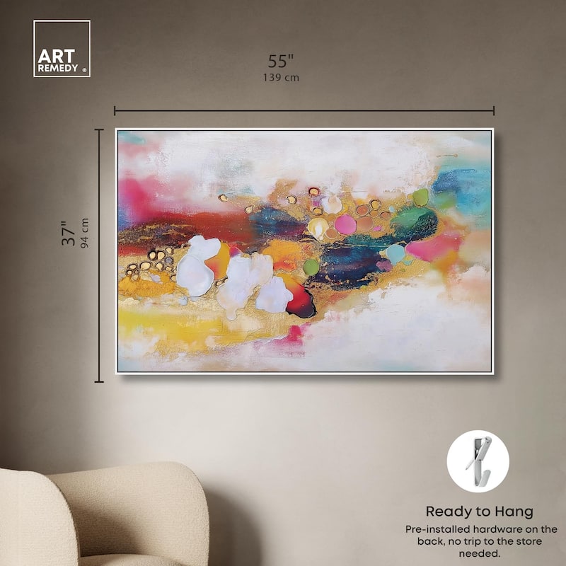 Vibrant Dabs I Canvas by Art Remedy