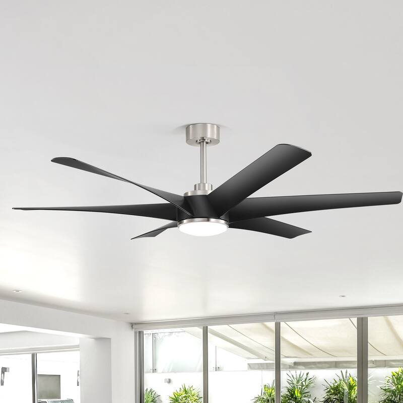 65-in Indoor Large LED Ceiling Fan with Light Remote (6-Blade)