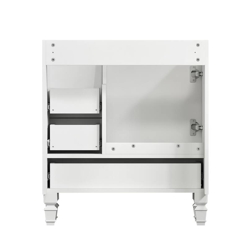 30" Bathroom Vanity. Abundant Storage Cabinet -1 Soft close doors and 3 drawers