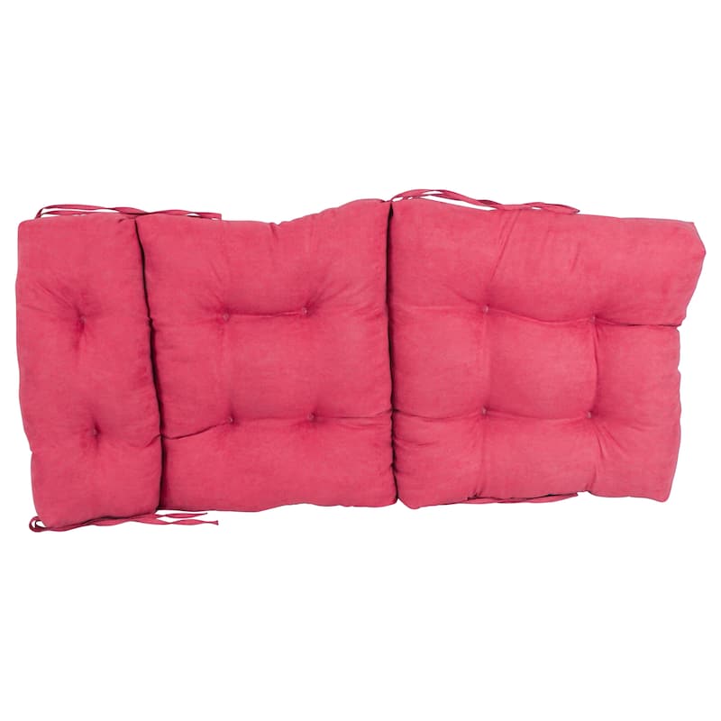 Multi-section Tufted Indoor Microsuede Seat/Back Chair Cushion (Multiple Sizes)