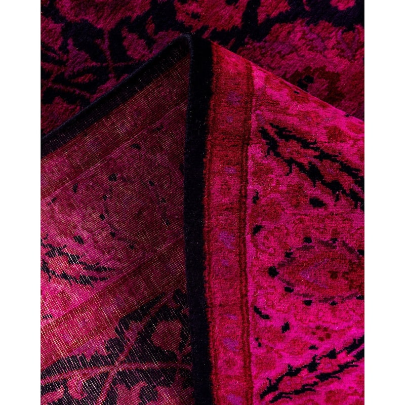 Contemporary Overdyed Wool Hand Knotted Runner - 3' 0" x 8' 6"