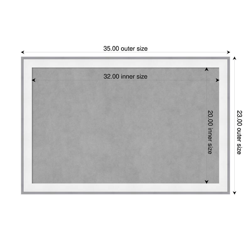Amanti Art Maya Espresso Silver Framed - 35 x 23 in - Maya White Silver