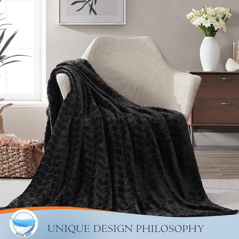 Walensee Fleece Throw Blanket Soft and Lightweight for Couch, Sofa, Bed and Lounge Chair, 50"x60"