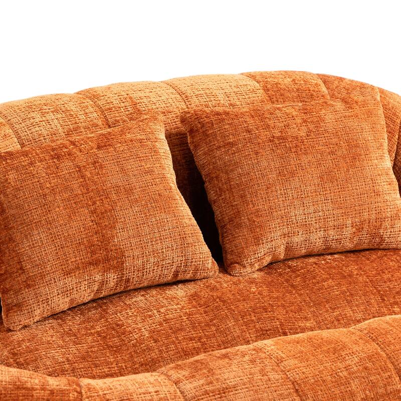 GDFStudio - Laurel Chenille 2-Seater Lazy Sofa with High-Density Foam and Oversized Comfort