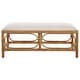 preview thumbnail 1 of 2, Uttermost 23755 Laguna 48" Wide Wood Framed Fabric Bench White