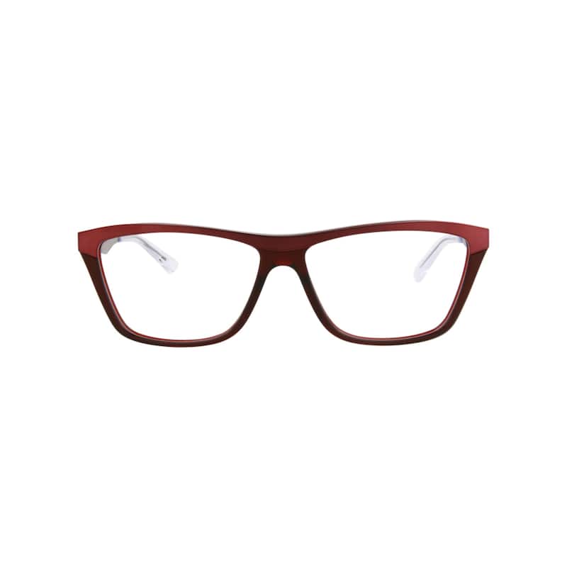 Bottega Veneta Cat Eye-Frame Metal Optical Frames - Burgundy Burgundy Transparent - Red
