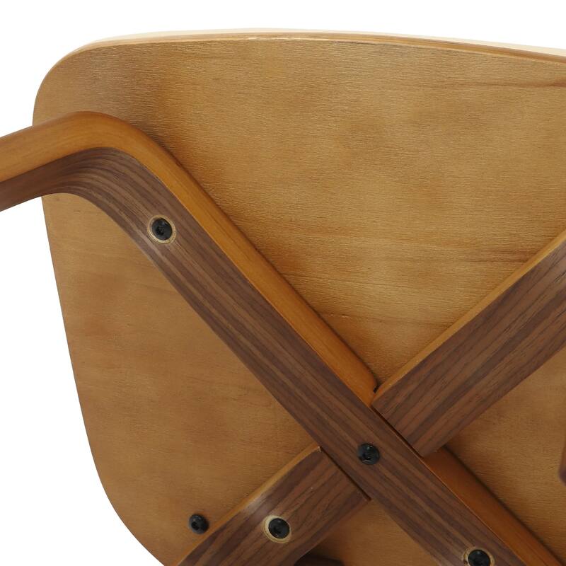 Clivo Leather Dining Chair with Open-Back and Poplar Wood Legs for Kitchen or Dining Room Set of 2