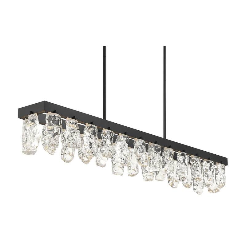 Kovacs P1498-L Artic Glacier 48" Wide LED Crystal Linear Chandelier - Coal