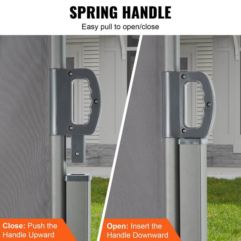 71''x 138'' Outdoor Patio Privacy Screen Awning with Retractable Handle