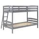 preview thumbnail 4 of 4, Rhea Farmhouse Grey Wood Twin Over Twin Bunk Bed