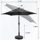 preview thumbnail 61 of 101, Autlaycil 7.5FT Solar Patio Umbrella with Base and Tilt,Crank