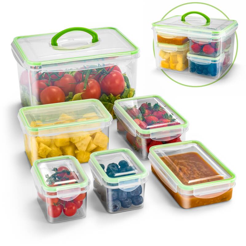 Sorbus Airtight Storage Containers with Snap-On Lids BPA Free Kitchen Pantry Storage Food Organizer - 12 Piece