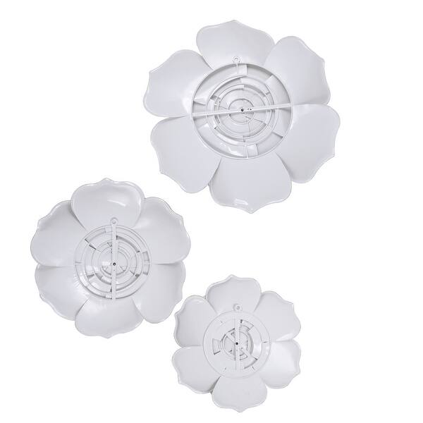 Shop Floral Metal Wall Art Set Of 3 24 X 24 Overstock 22251574