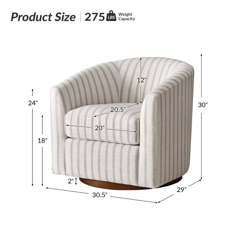 Althea Modern Genuine Leather Swivel Barrel Chair with Solid Wood Base Set of 2 By HULALA HOME