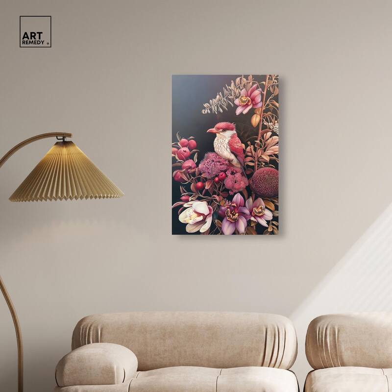 Bird and Bloom Canvas by Art Remedy, Gallery Wrapped