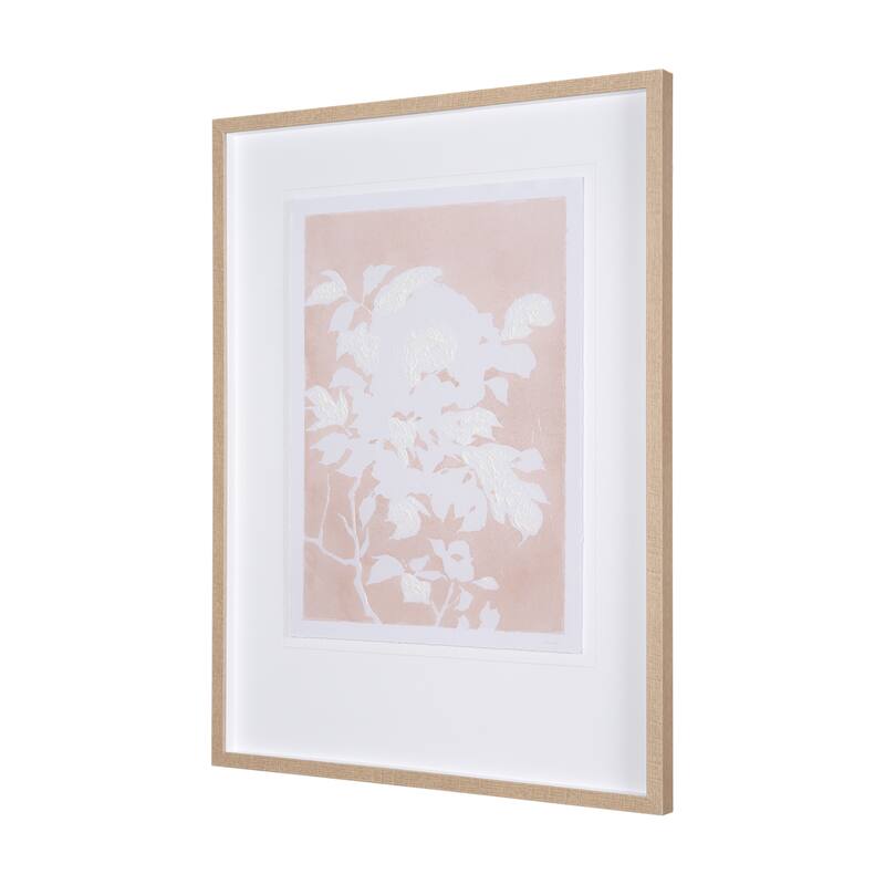 Flower Silhouette-Peony Framed Art Print
