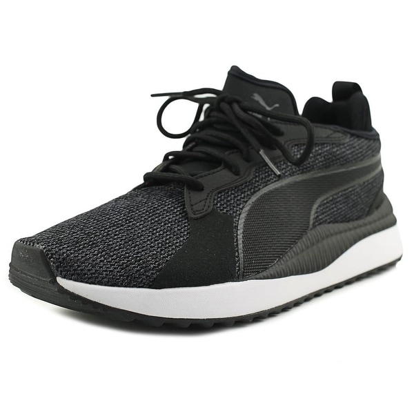 Men Round Toe Synthetic Black Sneakers 