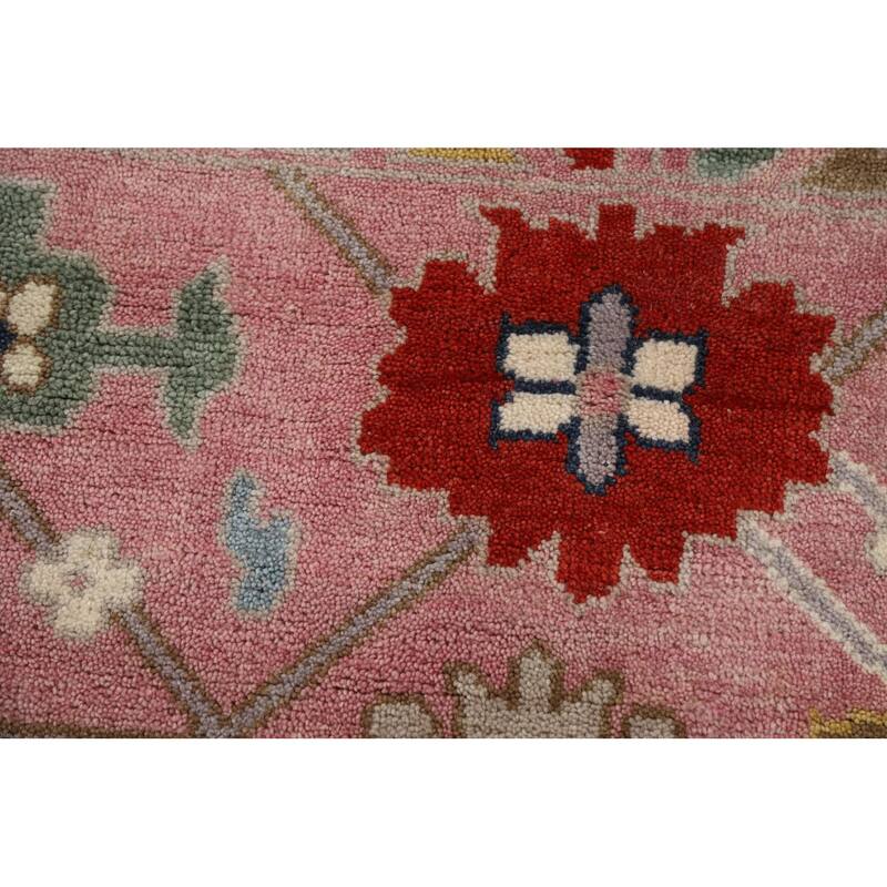 Transtional Oushak Style Area Rug Handmade Wool Carpet - 9'0"x 11'10"