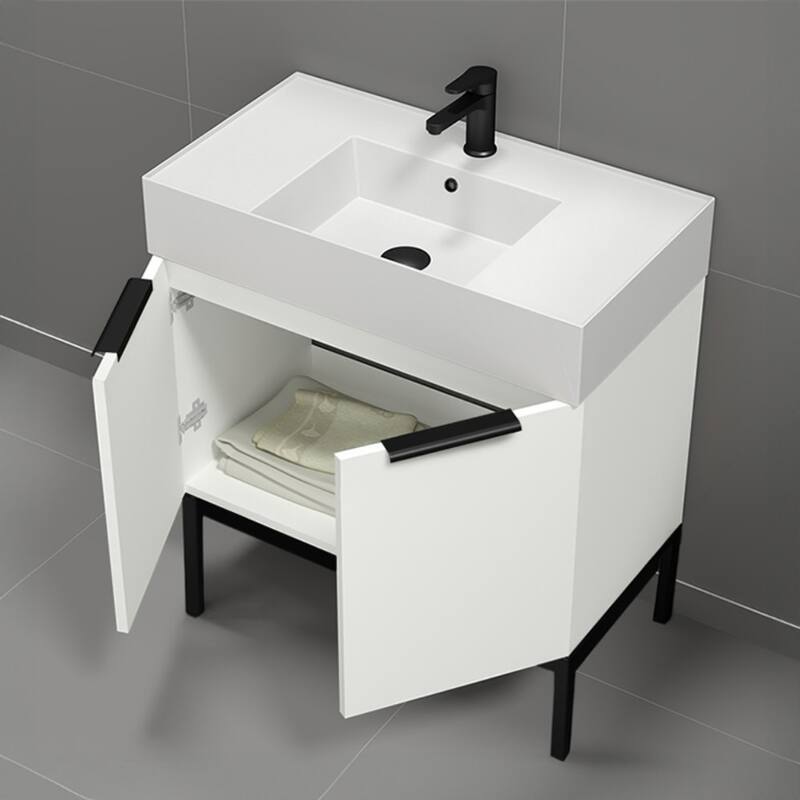 Nameeks Derin-3217-C Derin 32" Free Standing Single Basin Vanity Set
