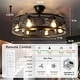 preview thumbnail 15 of 20, Cage Ceiling Fan with Light and Smart Control for Bedroom, Farmhouse 26 inches