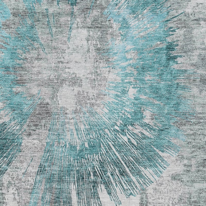 HomeRoots Abstract Transitional Rectangle Outdoor Rug