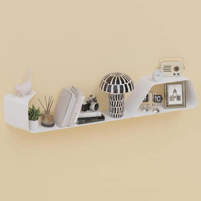 Sttoraboks 3 Floating Shelves Wall Mounted Metal Shelves for Versatile Storage Bathrooms,Bedrooms Kitchens