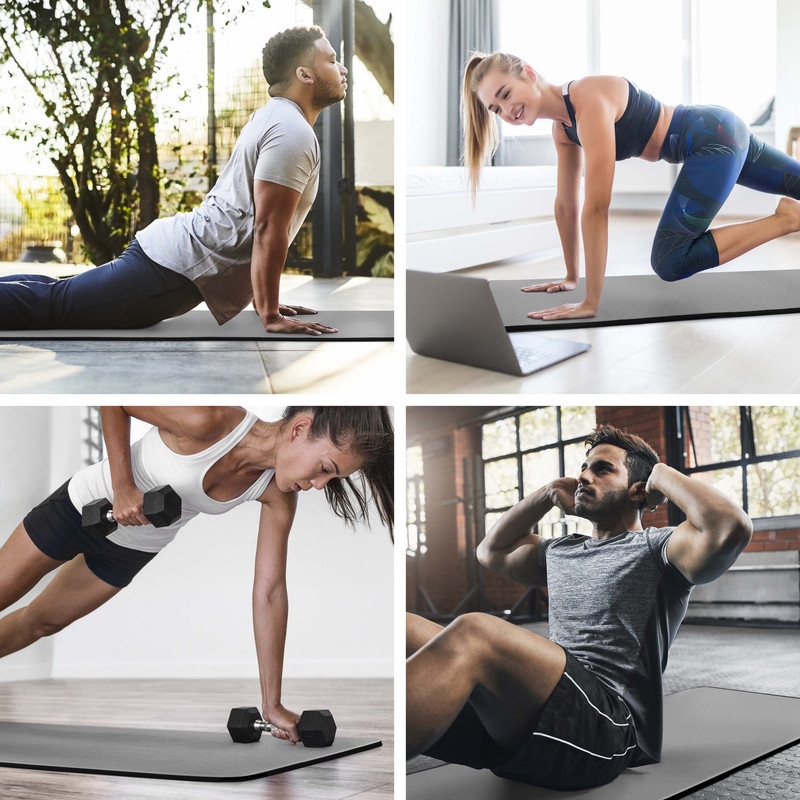 Exercise mat top for high impact