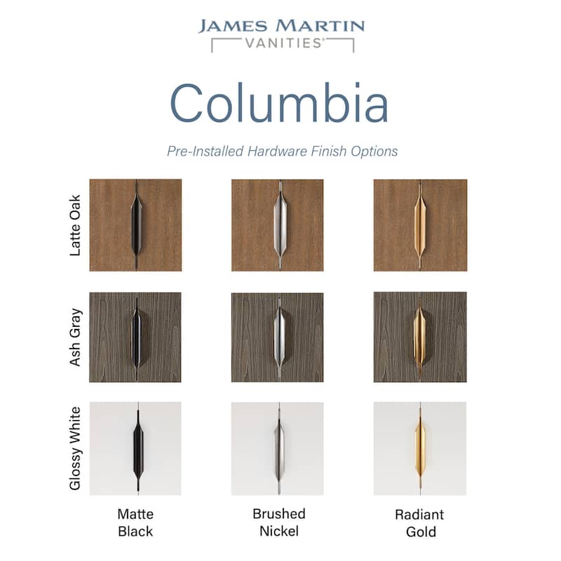James Martin Vanities 983-V59D-RG-GW Columbia 59" Free Standing Double