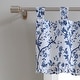preview thumbnail 2 of 1, Laura Ashley Elise Cotton Tab Top Blue Window Valance - 50 x 20