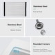 preview thumbnail 6 of 7, 30 x 22 inch White Composite Granite Quartz Drop In Kitchen Sink with Roll-up Rack and Cutting Board